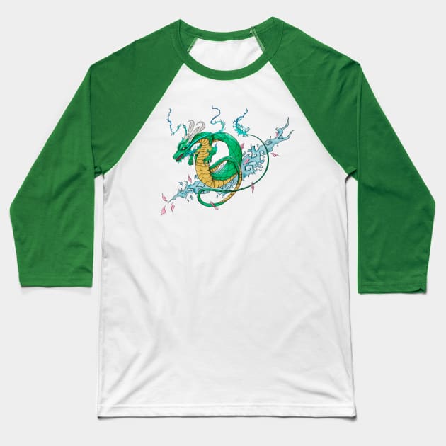 Dragon Tattoo Art Baseball T-Shirt by Jarrodjvandenberg